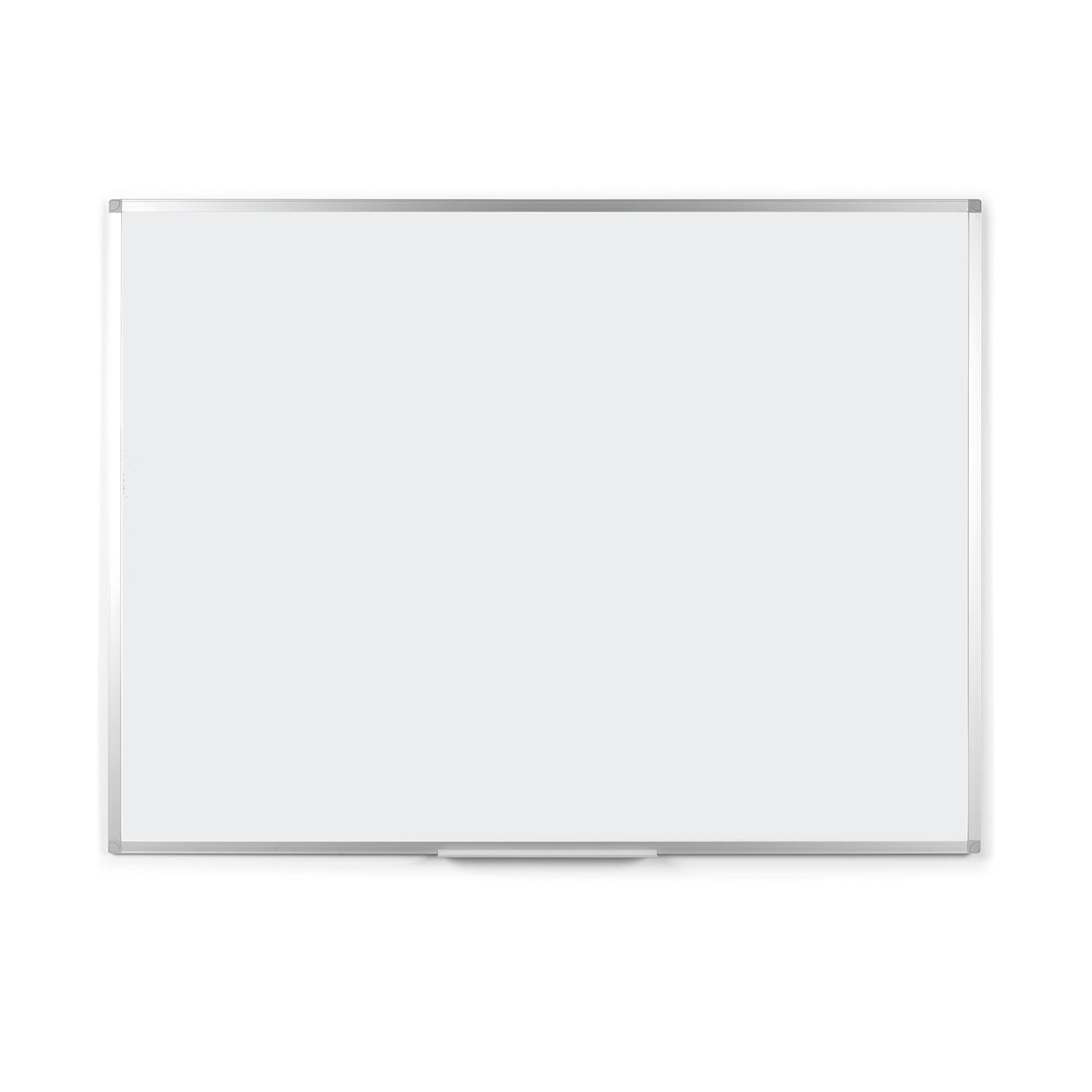 BoardsPlus Magnetic Whiteboard - 90 x 60 cm - Dry Wipe Board with Lacquered Steel Surface, Aluminium Frame and Pen Tray