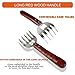 AIYUE Meat Shredding Claws Stainless Steel Pulled Pork Shredder Meat Claws for BBQ Shredding Pulling Handing Lifting & Serving Pork Turkey Chicken with Long Wood Handle (2 PCS,BPA Free)