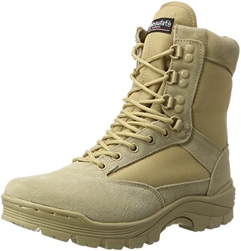 normaniUnisex's Combat Boots, Khaki, 8 US