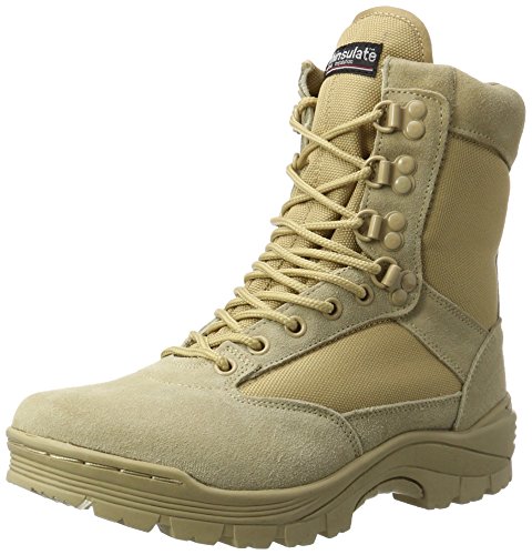 normaniUnisex's Combat Boots, Khaki, 8 US