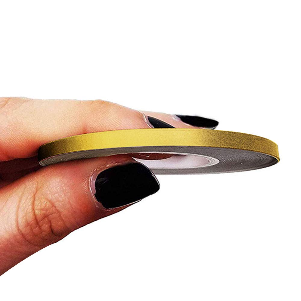 4R Quattroerre.it 10450 Trim Stripes Adhesive Strips for Cars, Gold, 3 mm x 10 mt