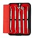 Elinne Dental Hygiene Kit - 5 Piece Dentist Tools - Anti-Fog Mirror, Dental Scaler, Tarter Scraper, Dental Pick, Dental Tweezers For Calculus & Tartar Removal, Gum Health, Teeth Cleaning