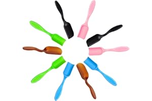 NINGDAN 10pcs Bonsai Soil Scoops,Colorful Small Gardening Tools, Plastic Garden Soil Scoops,Suitable for Small Mini Potting Scoop for Plant Flower Succulent,or Milk Powder (Five colors)