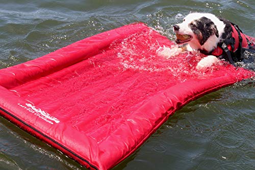 Lazy Dog Loungers Rafts for Dogs and Pets - Semi-Submersible to Keep Your Dog Cool - Lake, Pool, River and Boat (Lime - Small) - Thumbnail 3