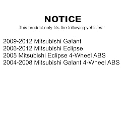 Rear Wheel Bearing and Hub Assembly Pair for