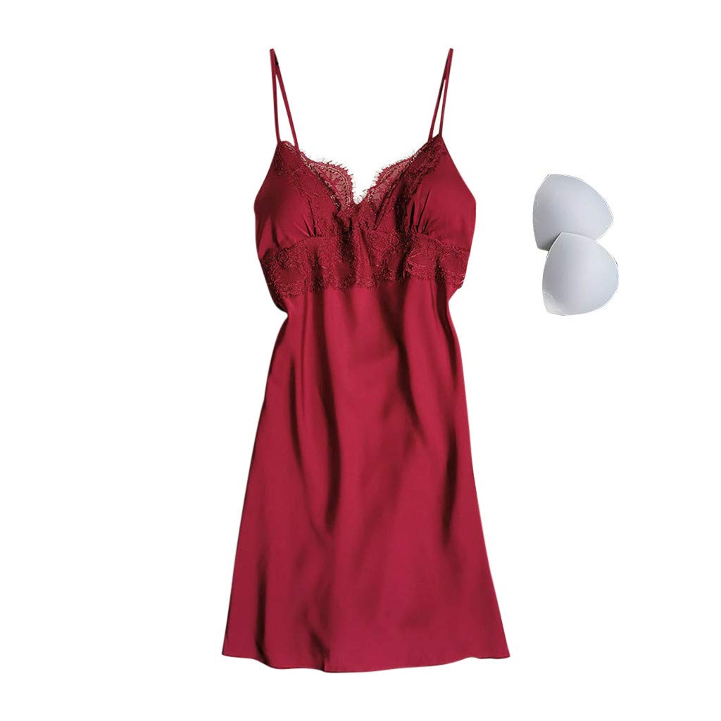 Feytuo Women's Sexy Sling Pajamas,Sale Summer Fashion Comfort Lace Nightdress Lingerie Sleepwear Sexy Top Best Gift for Girlfriend