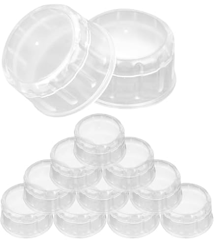 Cocktail Shaker Lid Replacement Set – 10 Plastic Caps With Double-Hole Design For Easy Pouring, Fits Most Martini Shakers