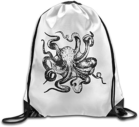 SAXON13 Unisex Geek Sofa Octopus Drawstring Backpack