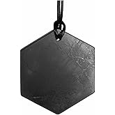 SHUNGITE TOLVU Shungite Necklaces - Various Geometric Shapes Pendants - Authentic Rare Stone