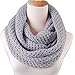 Eforstore Unisex Winter Warm Knitted Thicken Hollow Out Neckerchief Knit Infinity Scarf Christmas New Year Birthday Gift For Your Family and Friends Women Men (Light Grey)