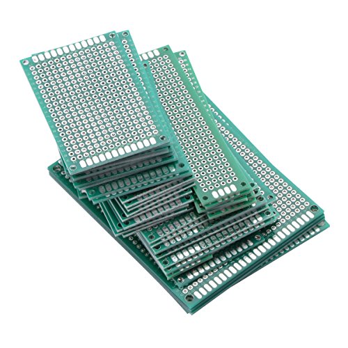 Kissbuty 40Pcs Double Sided PCB Board Prototype Kit for DIY Soldering and Electronic DIY Projects with 5 Sizes