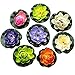 FQTANJU Artificial Floating Foam Lotus Flower Multicolor Water Lily Flower Floating Pond Plants for Home Garden Koi Fish Pond Decoration (8 Pieces/1.5