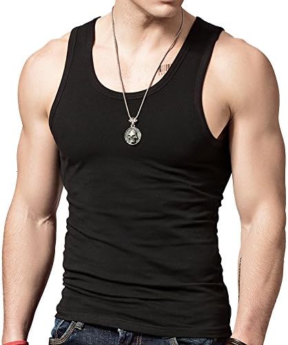 XDIAN Men's Sleeveless Sport Gym Vest Cotton Undershirt Casual Slim Fit Tank Tops Summer