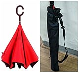 Double layer C handle automatic folding inverted umbrella and protect the umbrella bag2