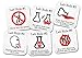 Funny Science Coaster Set - Lab Rules - 6 Piece Set - Neoprene - Neurons Not Included