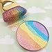 Eachbid Long Lasting Women Professional Makeup Rainbow Highlighter Blusher Eyeshadow Cosmetic Regular