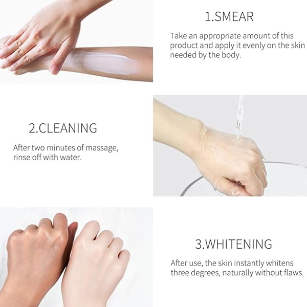 SKIN WHITENING CREAM FOR BODY,LIGHTENING CREAM FOR INTIMATE AREAS AND BLEACHING,VITAMIN C DARK SPOT REMOVER CORRECTOR FOR NECK,ARMPIT,UNDERARM,ELBOW,INNER THIGH AND KNEES,BIKINI,1.76OZ