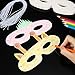 Gejoy 80 Pack White Paper Masquerade Masks for DIY Craft, Blank Die Cut Mardi Gras Party Masks for Kids and Adults to Decorate