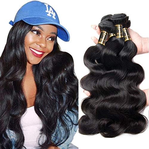 Yavida Human Hair Bundles Body Wave 8A Unprocessed Brazilian Body Wave Hair Weave Brazilian Hair Weft Virgin Hair Extensions 300g Natural Color (14 16 18 inch)