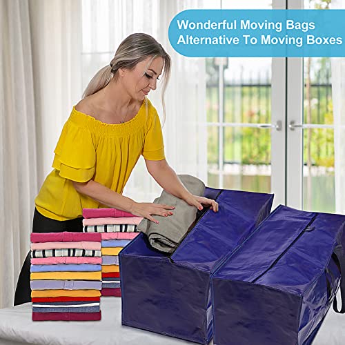 6 Pack Moving Bags Heavy Duty Extra Large with Reinforced Handles