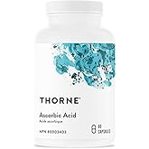 Thorne Ascorbic Acid (One Gram) - Vitamin C Supplement for Antioxidant Support and Healthy Immune Function - 60 Capsules