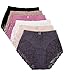 Barbra's 6 Pack Women's Light Control Full Coverage Lace Briefs Panties (Medium)