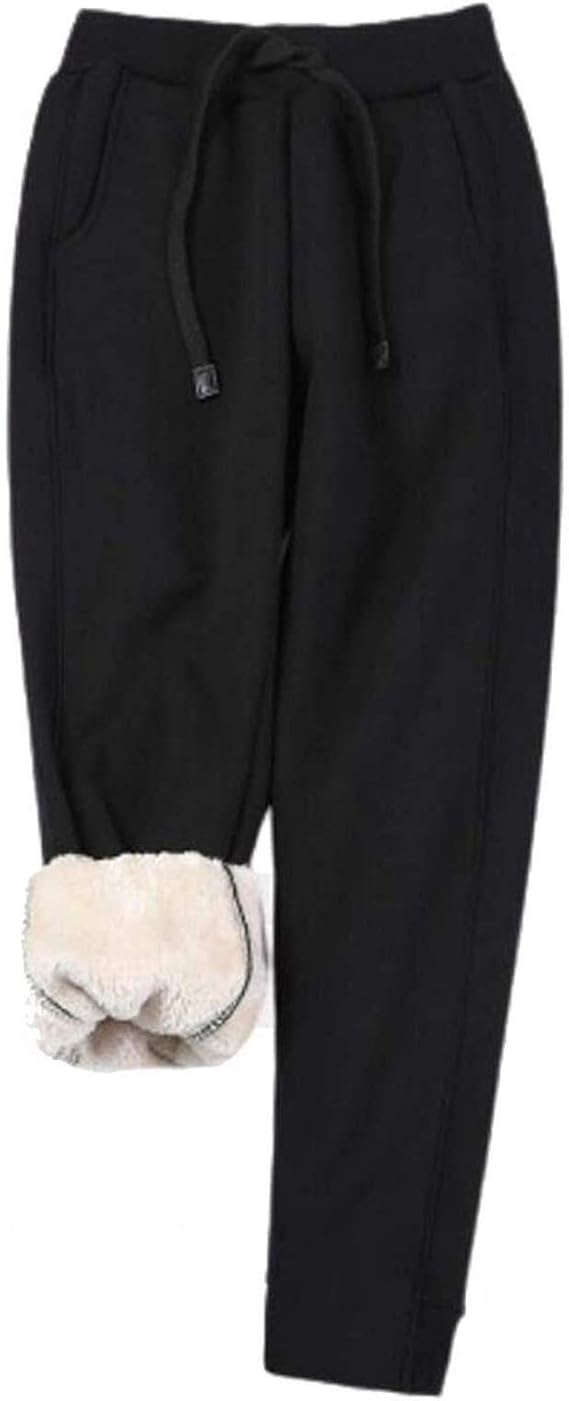 TTSDRD Ladies Warm Lined Sweatpants Women Warm Sherpa Lined Warm Winter Fleece Lining Sweatpants