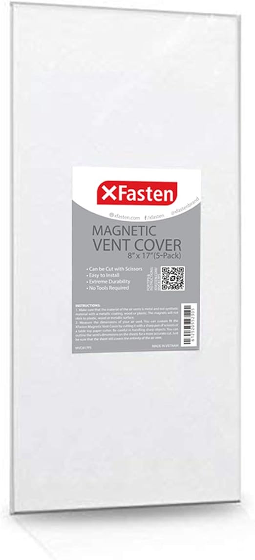 Xfasten Magnetic Vent Cover Industrial Grade Magnets For Sidewall And Floor Vents For Rv Home Hvac Ac And Furnace Vents 8 Inch X 17 Inch Pack