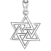 Jewelry Trends Star of David Triangle Symbol Sterling Silver Pendant Necklace 18"