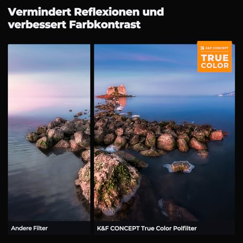 K&F CONCEPT Nano-X True Colour ND Filter 67 mm Polarising Filter & ND2-ND32 (1-5 Stops) 2-in-1 Multifunctional CPL & Grey Filter