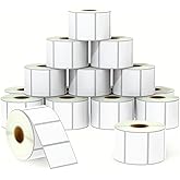 BETCKEY - 3" x 2" (76 mm x 51 mm) Multipurpose & Shipping Labels Compatible with Zebra & Rollo Label Printer,Premium Adhesive & Perforated [16 Rolls, 12000 Labels]