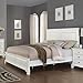 Roundhill Furniture Laveno 012 White Wood Bed, Queen