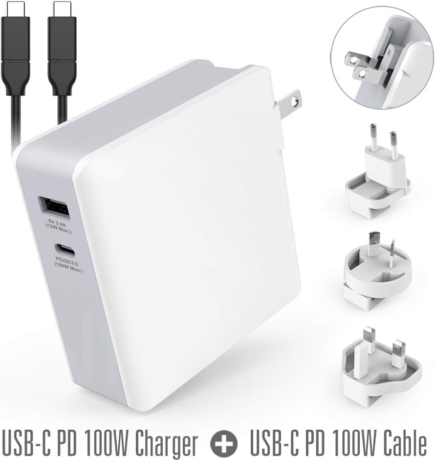 45W / 61W / 87W / 100W / 112W USB C PD Charger Adapter Compatible for Surface Book 2 Wacom MobileStudio Pro, MacBook Pro, MacBook Air ThinkPad, Laptop, HP, ASUS, Samsung Lenovo