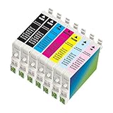 7 Pack Compatible INK Cartridge for Epson T048(2bk/1c/1m/1y/1lc/1lm) Ink Cartridges-stylus Photo R200 Photo R220 Photo R300 Photo R300m Photo R320 Photo R340 Photo Rx500 Photo Rx600 Photo Rx620