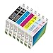 7 Pack Compatible INK Cartridge for Epson T048(2bk/1c/1m/1y/1lc/1lm) Ink Cartridges-stylus Photo R200 Photo R220 Photo R300 Photo R300m Photo R320 Photo R340 Photo Rx500 Photo Rx600 Photo Rx620