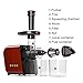 KOIOS Slow Juicer, Masticating Juicer Extractor with Reverse Function, Cold Press Juicer Machine with Quiet Motor, Juice Jug and Brush for High Nutrient Fruit and Vegetable Juice
