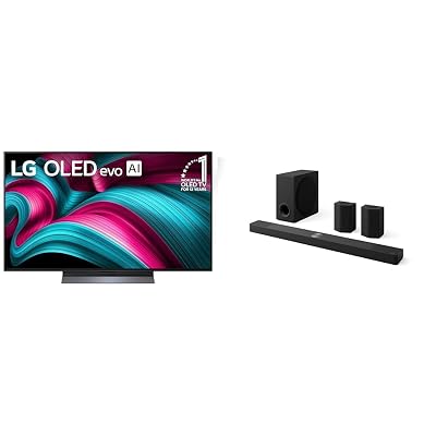 LG 48" OLED evo C5 4K Smart TV & 9.1.5-Ch. S95TR Soundbar with Dolby Atmos, DTS:X, Wireless Speakers and Subwoofer Home Theater Bundle