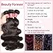 Beauty Forever Hair 7a Brazilian Weave Virgin Hair Body Wave Weft 4 Bundles 100% Unprocessed Human Hair Extensions Natural Color (100+/-5g)/pc (10 12 14 16)