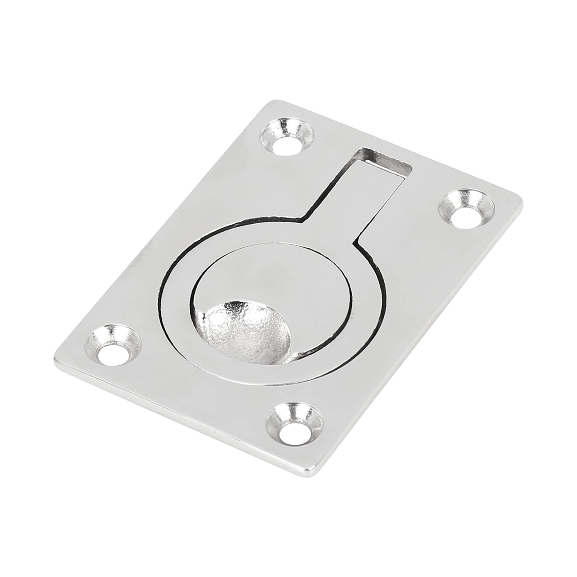 X AUTOHAUX 62x44mm Boat Floor Locker Hatch Lift Flush Ring Pull Handle