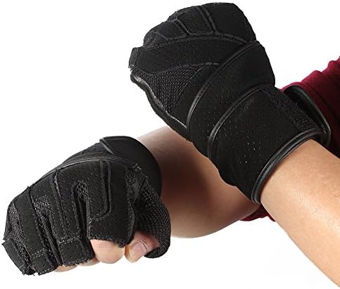 Mounchain Weight Lifting Gloves with Wrist Support, Ultra Soft Leather Gym Lift Fitness Strengthen Training Gloves, for Workouts, Bodybuilding, Dumbbells, Biking, Power Lifting, Outdoor Sports
