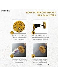 Herramienta de goma de borrar con adaptador de taladro de 4.0 in para quitar pinzas, pegatinas, adhesivos de vinilo de doble cara de coches, furgonetas, barcos, camiones