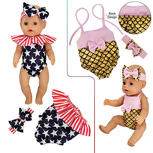 Windolls 10 Sets 1416 Inch Baby Doll Clothes Dress Outfits Headbands