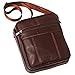 Small Genuine Leather Cross Body Messenger Bags Satchel Shoulder Bag for Men Brown