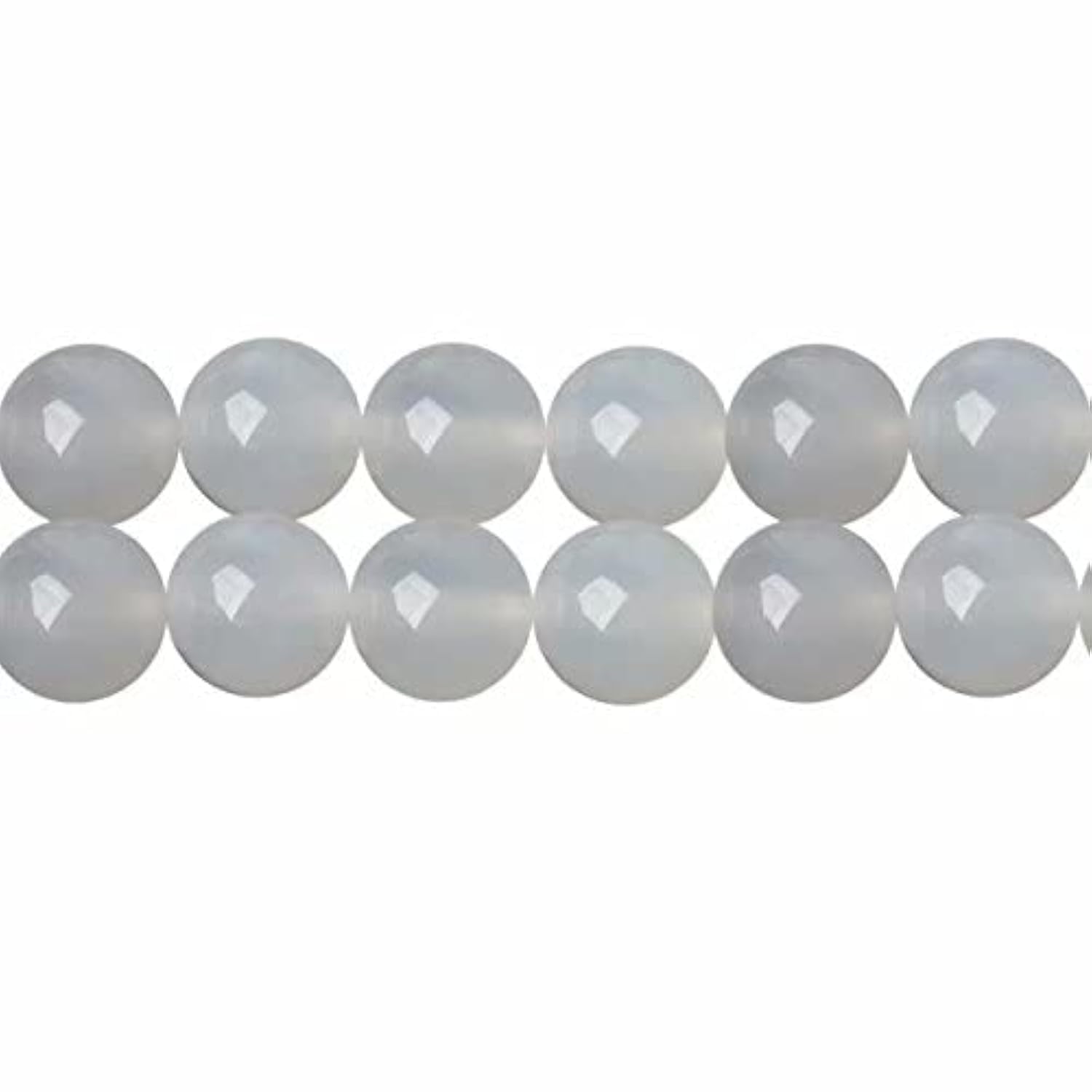AAA Natural White Agate Stone Round 4mm Beads for Women Jewellery DIY Making Supply Sold by One Strand 15 Inch APX 92 Pcs