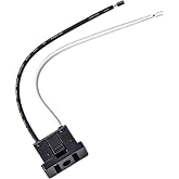 S99270982 Receptacle for Broan‑NuTone Exhaust Fan, 10A 125V, 18AWG | Fits B40BNB,B40DB,B40DV,B40VD,B41BNB,B41DB,B41DV,B42DVB,SB50B43C,Exhaust Moisture‑Resistant Housing,Straight‑out Lead