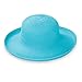 Wallaroo Hat Company Women’s Victoria Sun Hat – Packable Design and Adjustable Sizing for Medium Crown Sizes – Chic Style for Garden Parties, Beach Getaways and Outdoor Events (Turquoise)