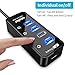 Powered USB Hub Long Cord, atolla USB 3.0 Hub 4 + 1 Data Transfer and Charging Multiport with Power Supply Adapter 15W (5V/3A) and 3.3ft Meter USB 3 Extension Cable