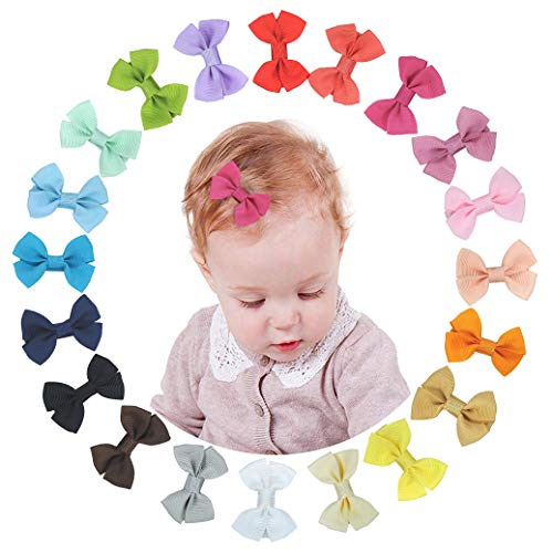 Xcozu Haarspange Haarschleifen Madchen 20 Stuck Baby Haarclips Haarklammern Haarspangen Schleife Haarschmuck Haar Accessoire Fur Madchen Kinder Aus Ripsband Und Metall Amazon De Beauty