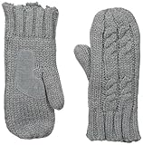 Isotoner Women's Chunky Cable Knit Sherpasoft Mittens