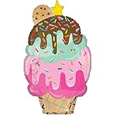Artisan Owl Ice Cream Cone 30" Foil Party Balloon
